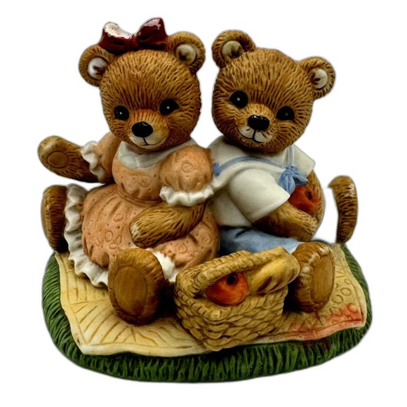 Home Interiors Other - Home Interiors Gifts Picnic Bears Figurine #1421 Spring Summer Outdoors‎ Vintage